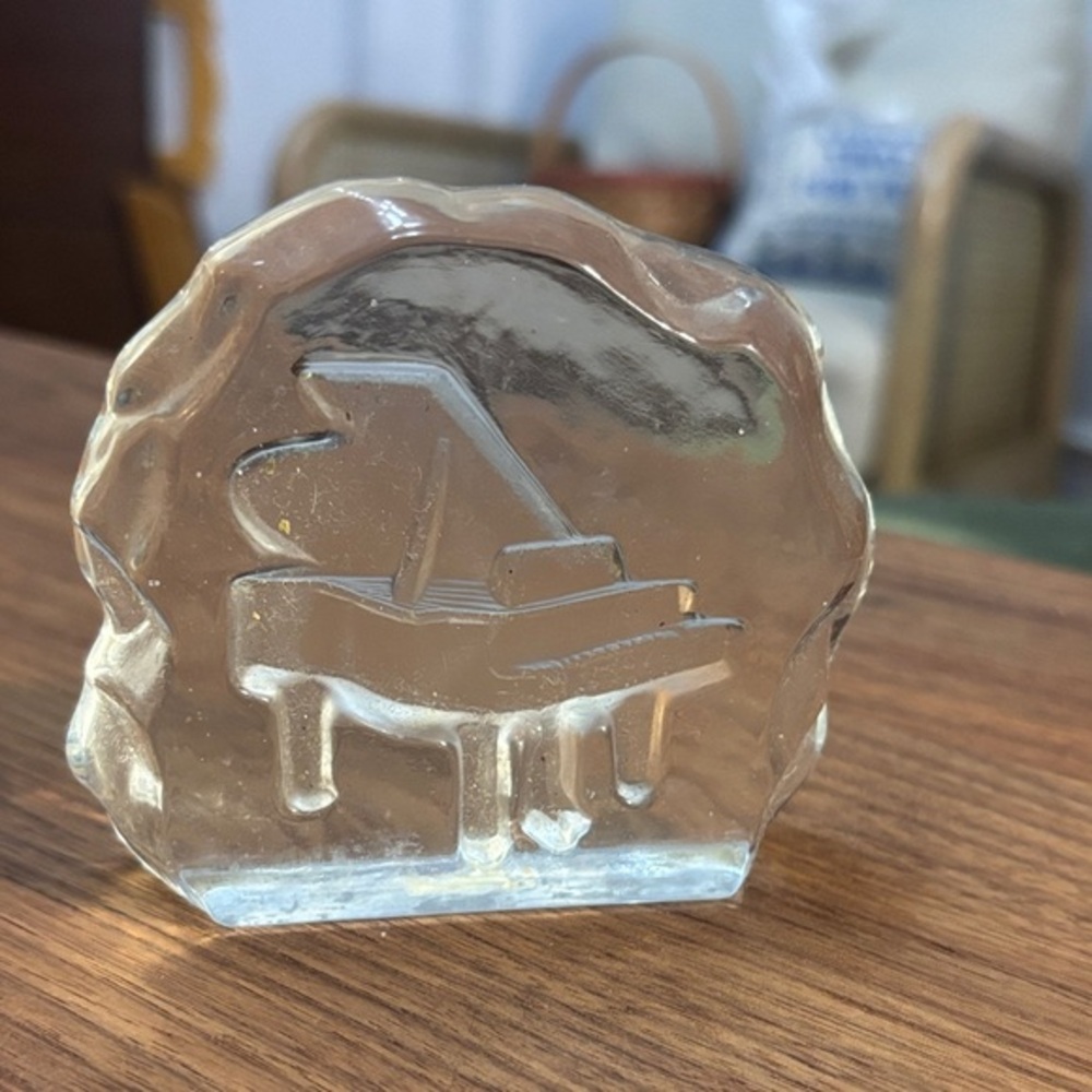 Decorative Glass Piano Figurine